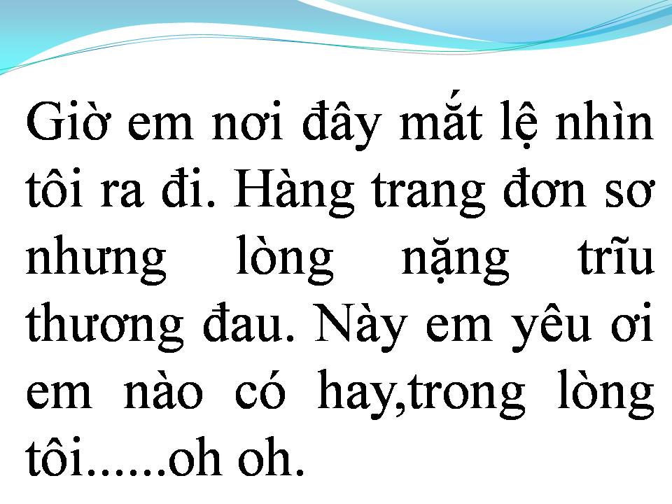 Lời bài hát GIỜ TÔI ĐÃ BIẾT