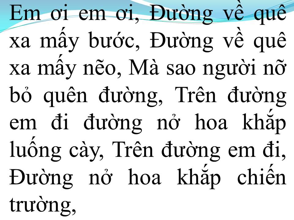 Lời bài hát GIÓ VỀ MIỀN XUÔI