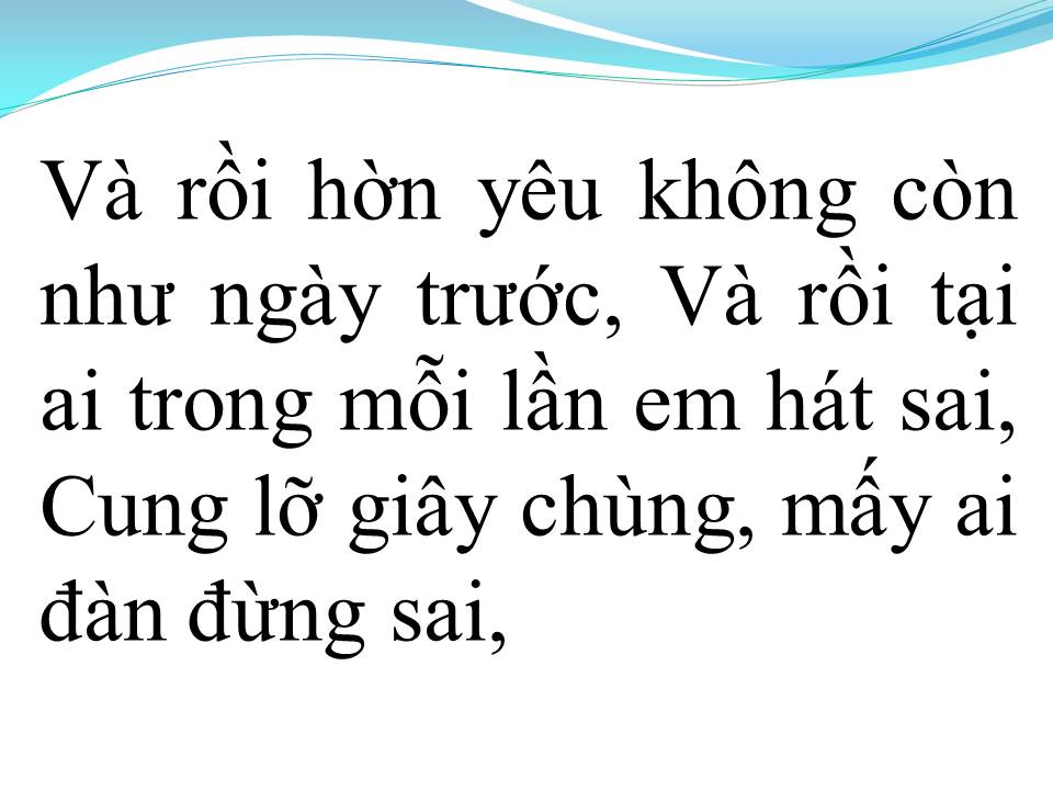 Lời bài hát GIỌNG CA DĨ VÃNG