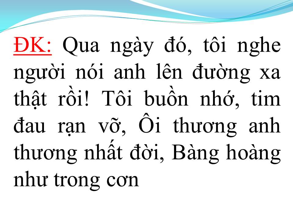 Lời bài hát GIỌT BUỒN KHÔNG TÊN