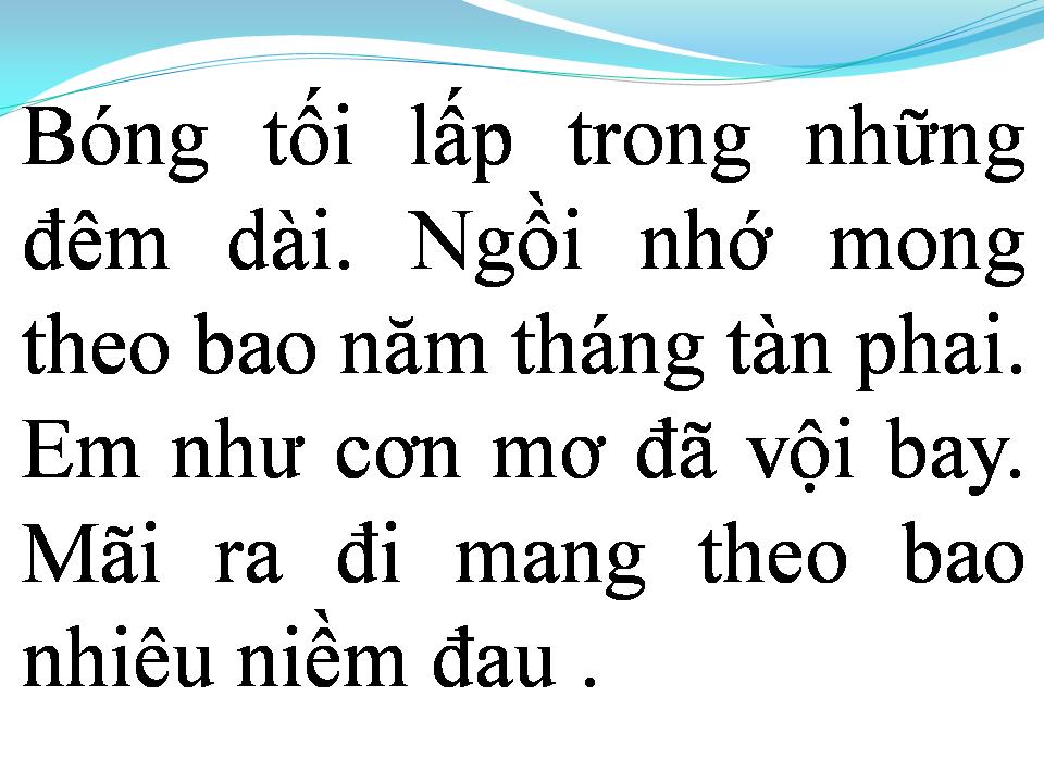 Lời bài hát GIỌT ĐẮNG TÌNH YÊU