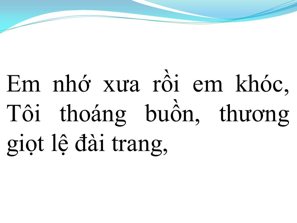 Lời bài hát GIỌT LỆ ĐÀI TRANG