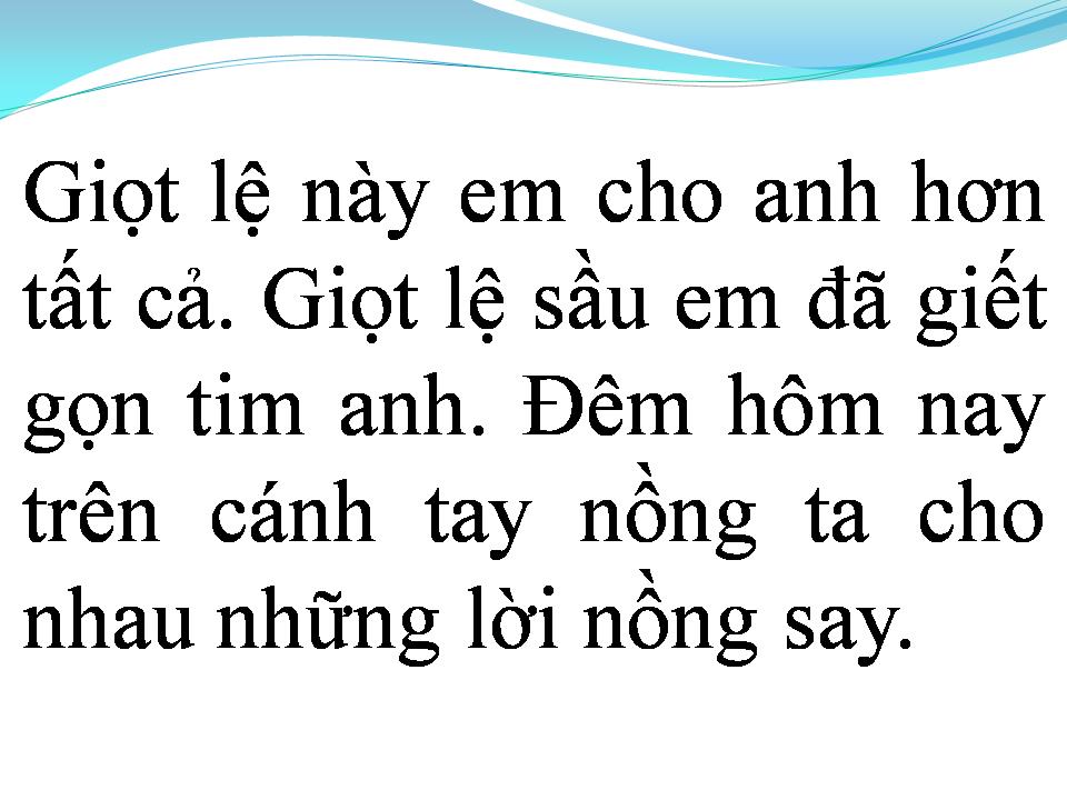 Lời bài hát GIỌT LỆ SẦU