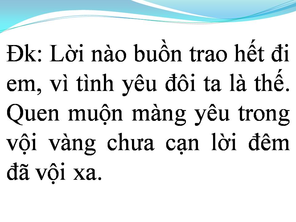 Lời bài hát GIỌT LỆ SẦU