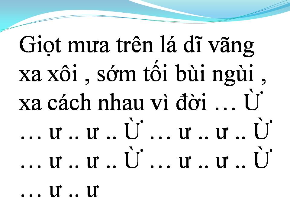 Lời bài hát GIỌT MƯA TRÊN LÁ