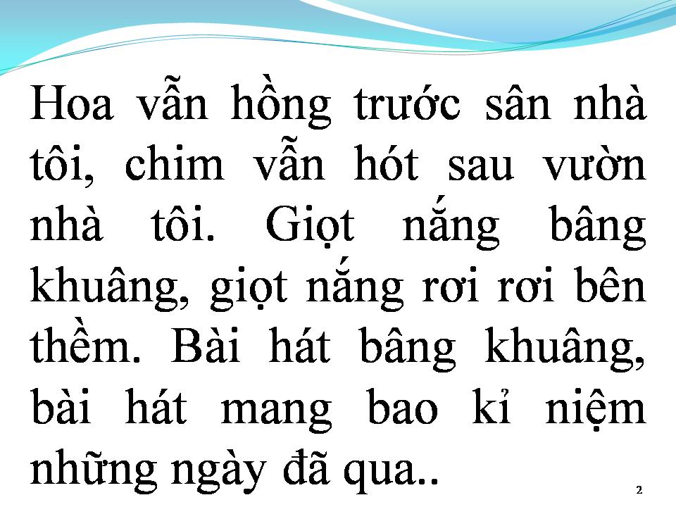 Lời bài hát GIỌT NẮNG BÊN THỀM