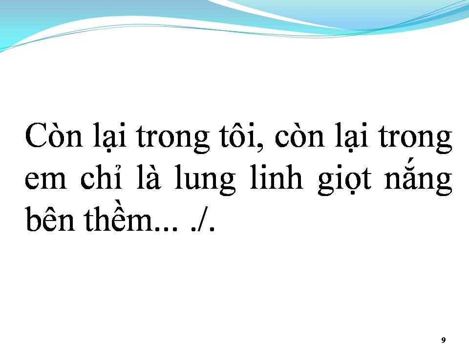 Lời bài hát GIỌT NẮNG BÊN THỀM