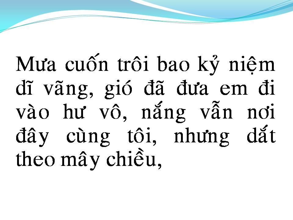 Lời bài hát GIỌT NẮNG CUỐI CHIỀU