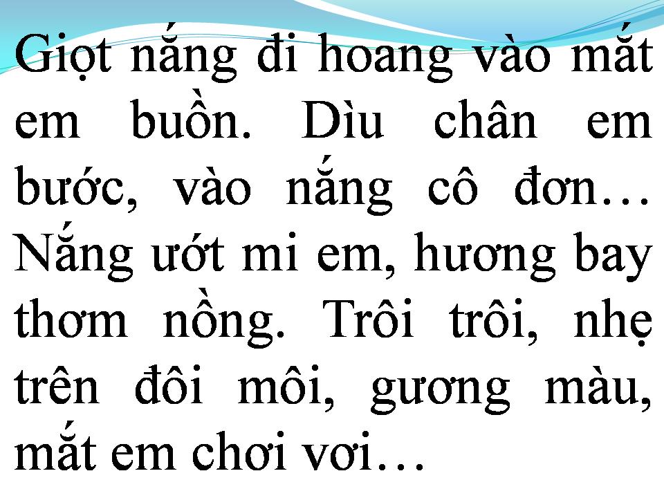 Lời bài hát GIỌT NẮNG HỒNG