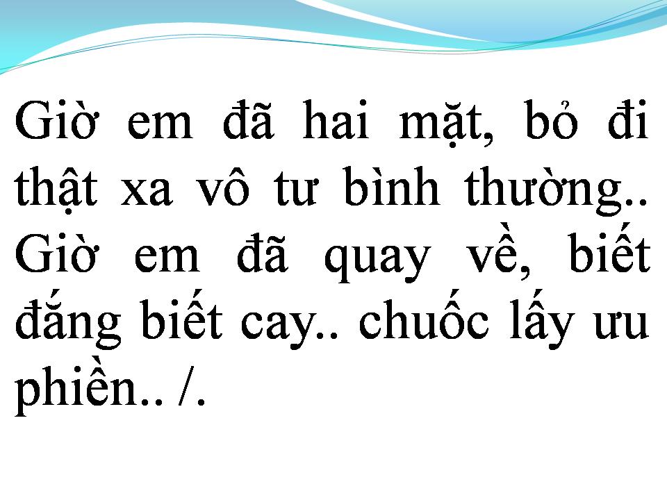 Lời bài hát GIỌT NƯỚC MẮT CHẢY NGƯỢC