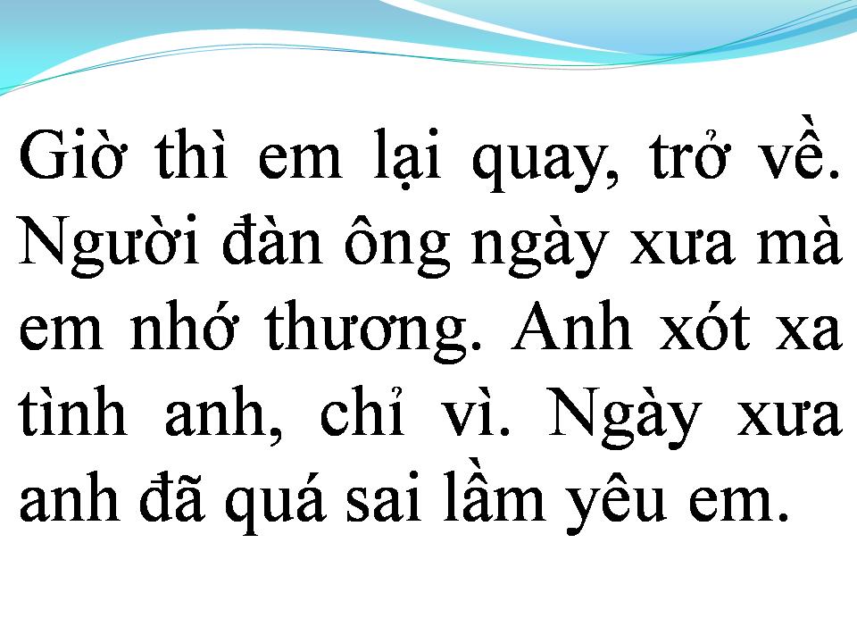 Lời bài hát GIỌT NƯỚC MẮT ĐÀN ÔNG