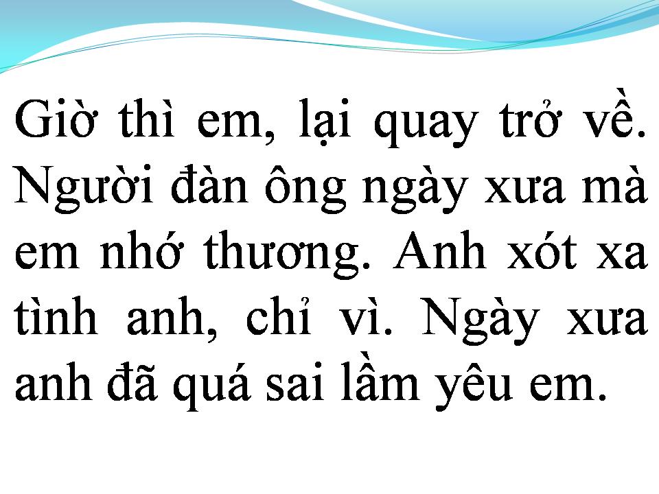 Lời bài hát GIỌT NƯỚC MẮT ĐÀN ÔNG