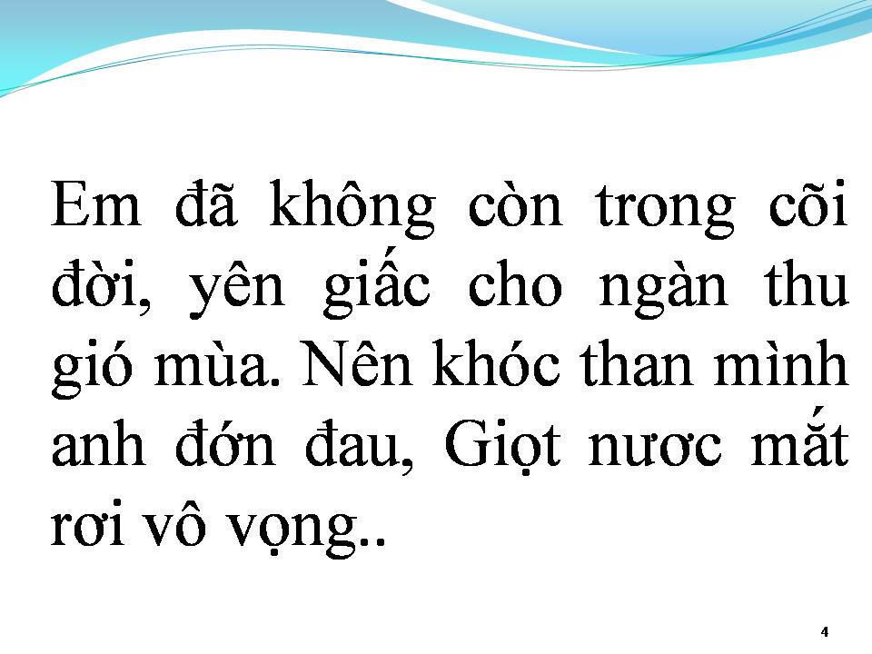 Lời bài hát GIỌT NƯỚC MẮT VÔ VỌNG