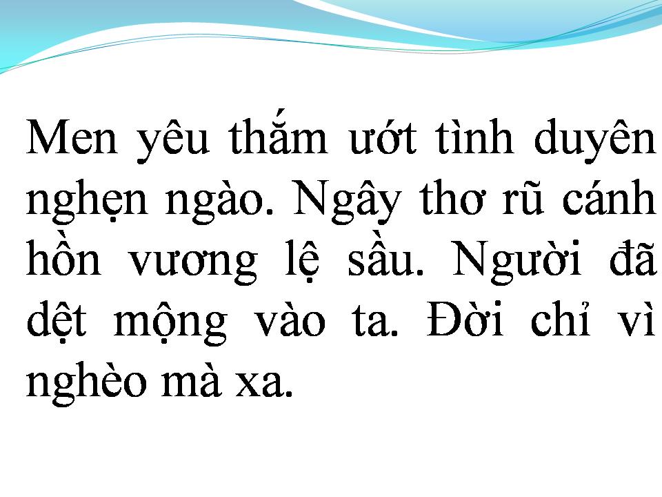 Lời bài hát GIỌT SẦU TRINH NỮ