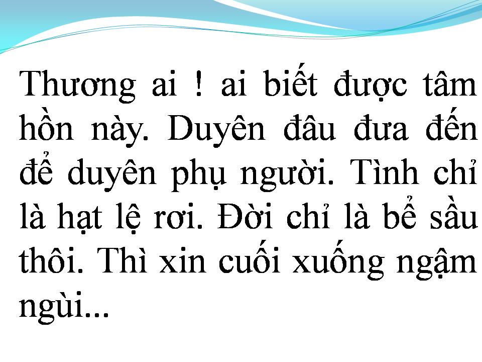 Lời bài hát GIỌT SẦU TRINH NỮ