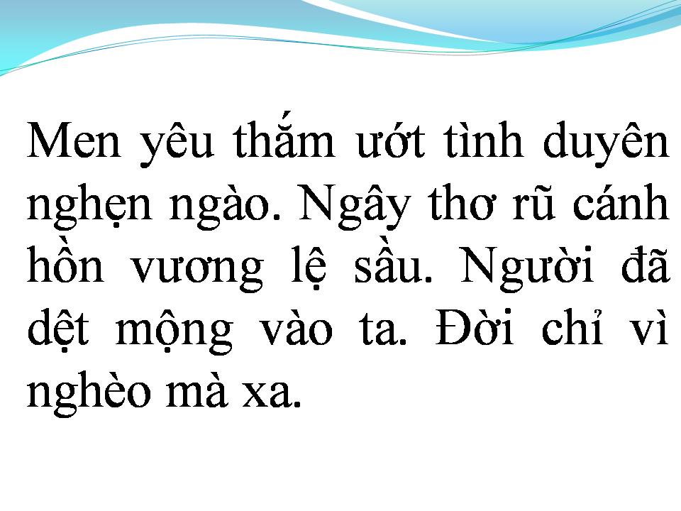Lời bài hát GIỌT SẦU TRINH NỮ