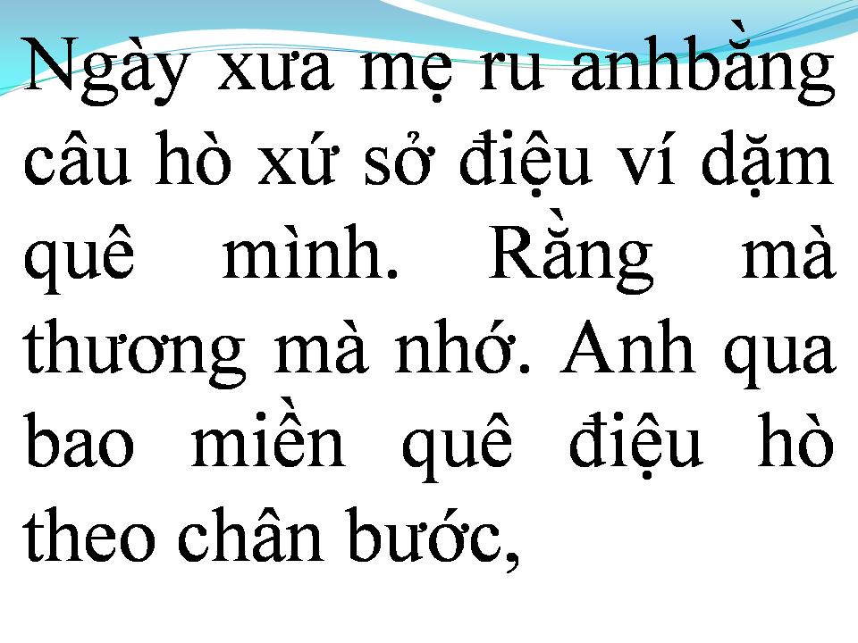 Lời bài hát GIỮA MẶC TƯ KHOA NGHE CÂU HÒ NGHỆ TĨNH