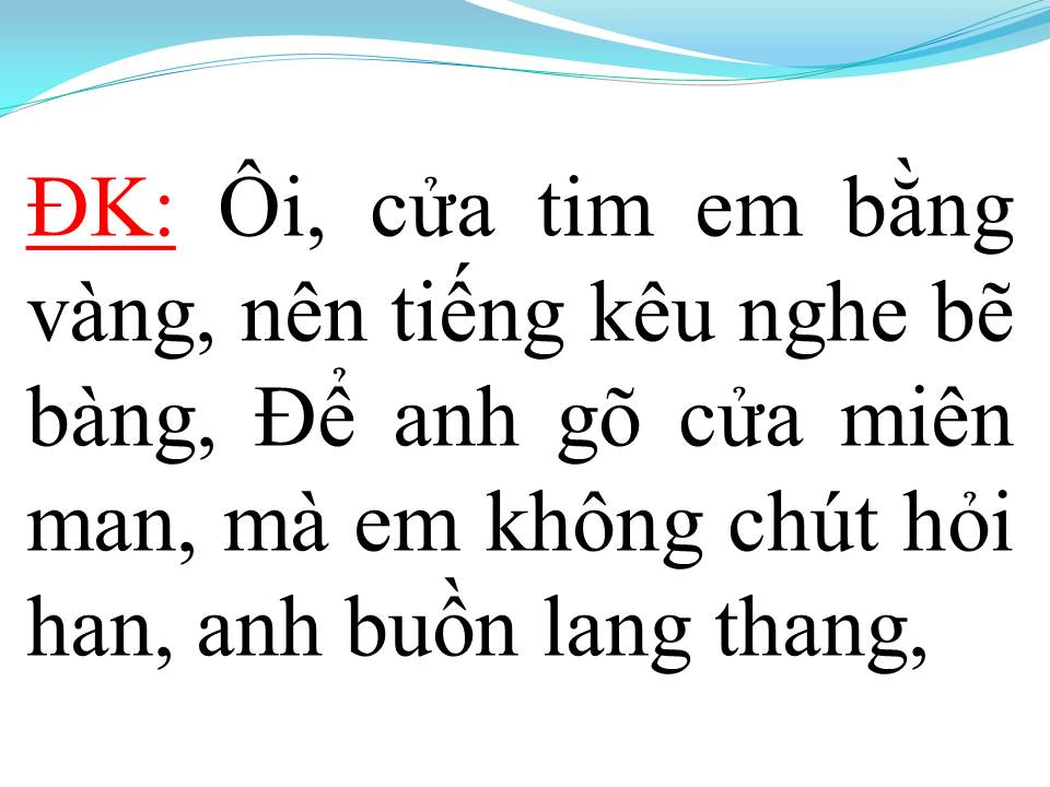 Lời bài hát GÕ CỬA TRÁI TIM