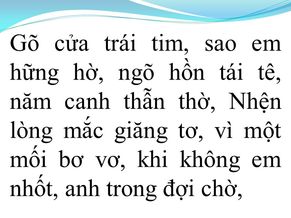 Lời bài hát GÕ CỬA TRÁI TIM