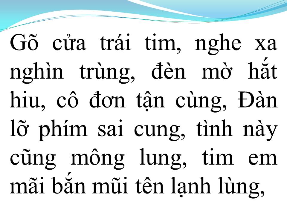 Lời bài hát GÕ CỬA TRÁI TIM
