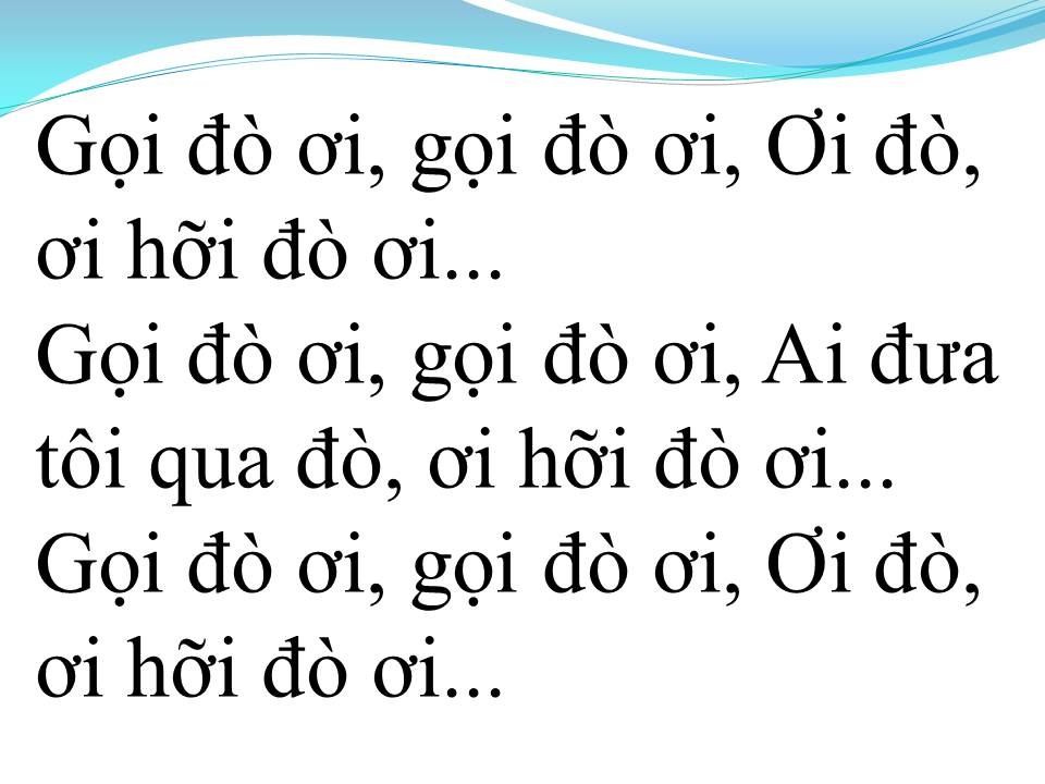 Lời bài hát GỌI ĐÒ