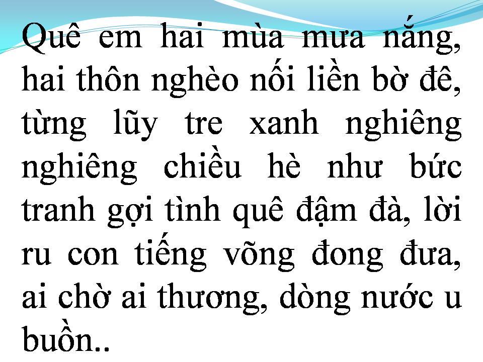 Lời bài hát GỢI NHỚ QUÊ HƯƠNG