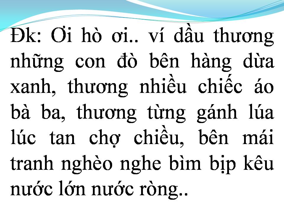 Lời bài hát GỢI NHỚ QUÊ HƯƠNG