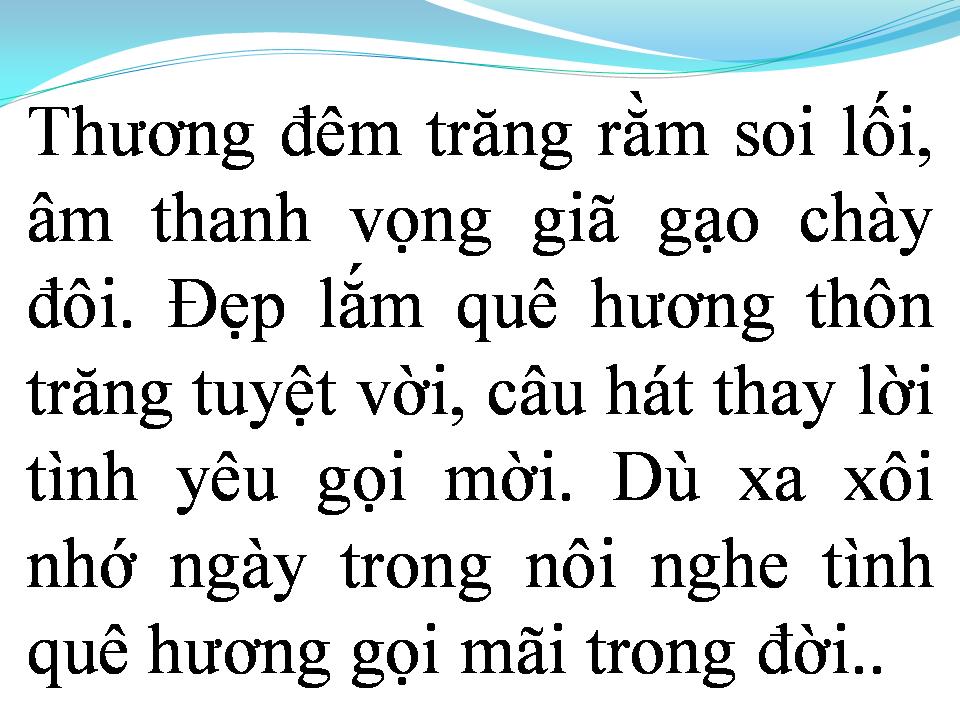 Lời bài hát GỢI NHỚ QUÊ HƯƠNG