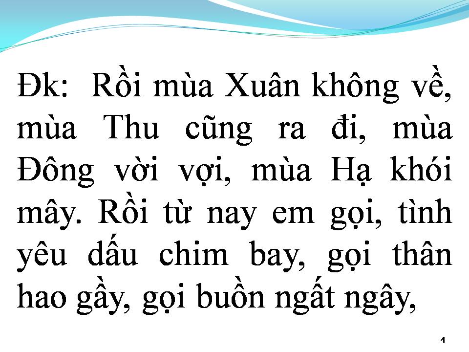 Lời bài hát GỌI TÊN BỐN MÙA