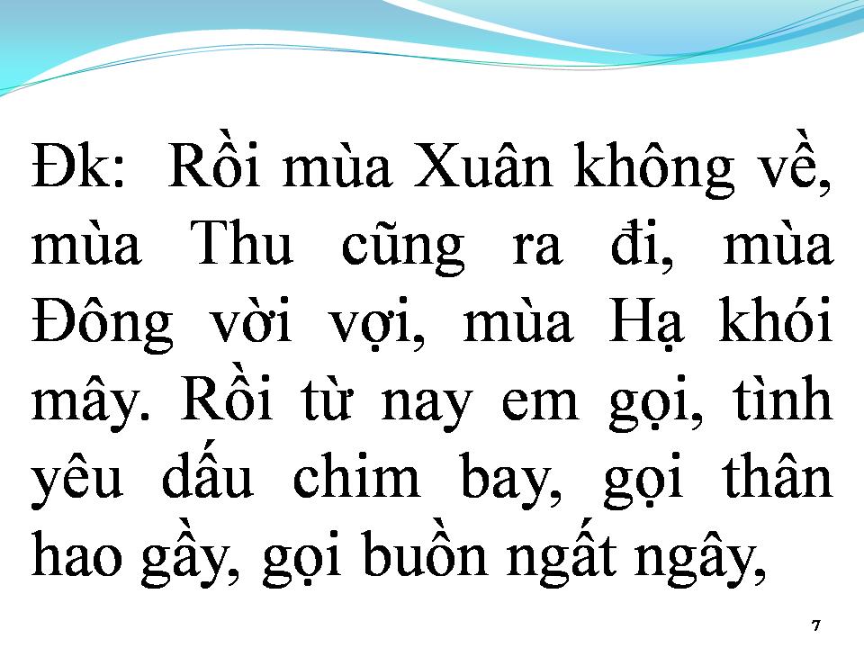Lời bài hát GỌI TÊN BỐN MÙA