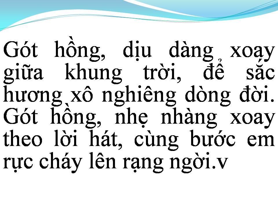 Lời bài hát GÓT HỒNG