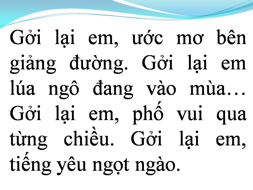 Lời bài hát GỬI LẠI EM