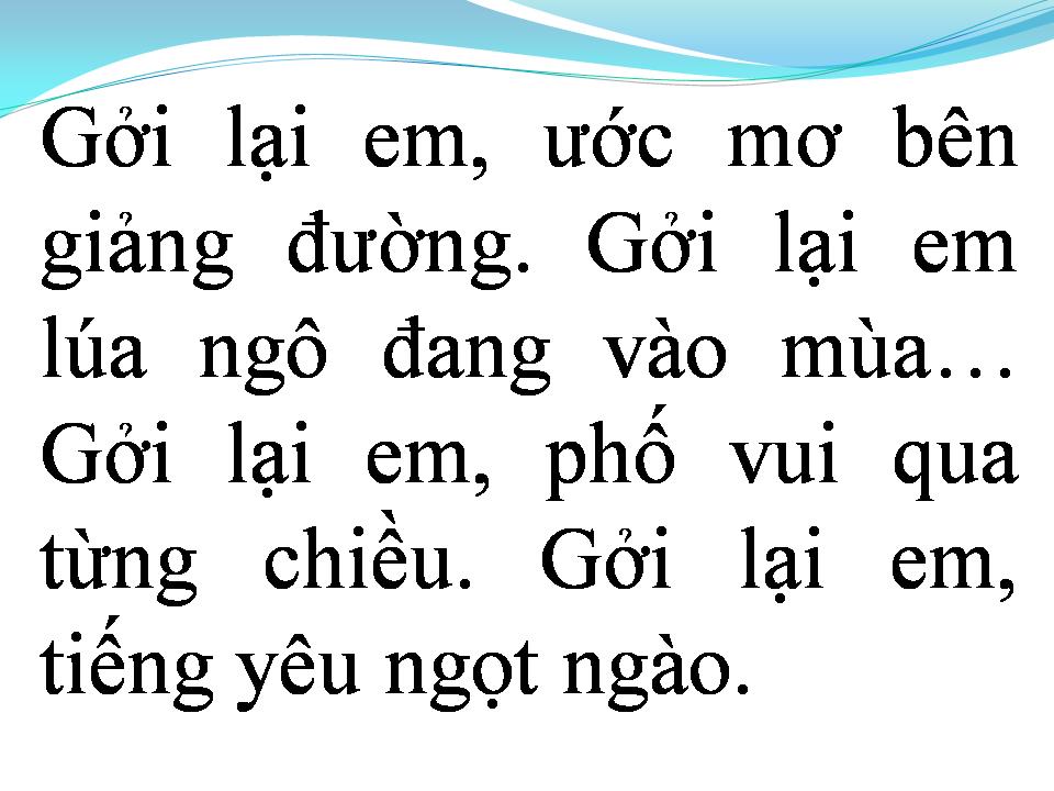 Lời bài hát GỬI LẠI EM