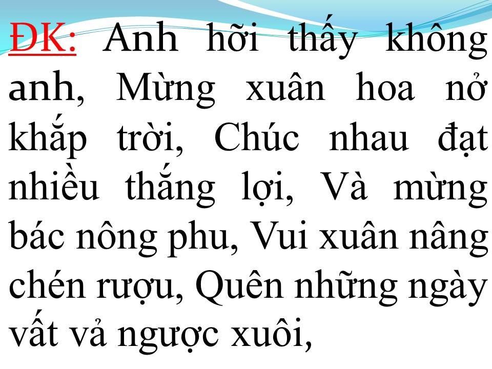 Lời bài hát NGÀY XUÂN TÁI NGỘ