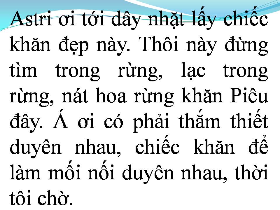 Lời bài hát CHIẾC KHĂN PIÊU