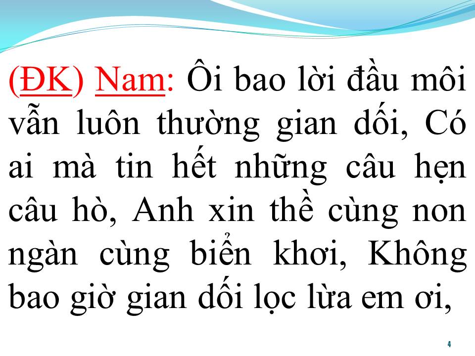 Lời bài hát THỀ NON HẸN BIỂN (SONG CA)