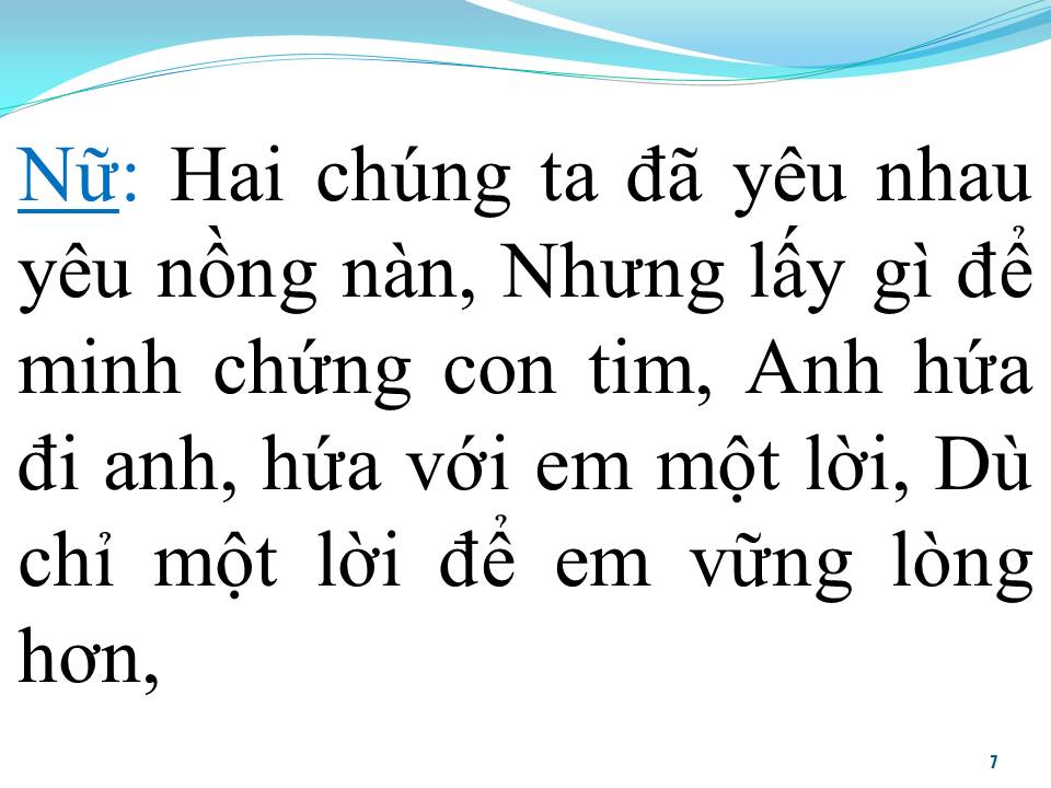Lời bài hát THỀ NON HẸN BIỂN (SONG CA)