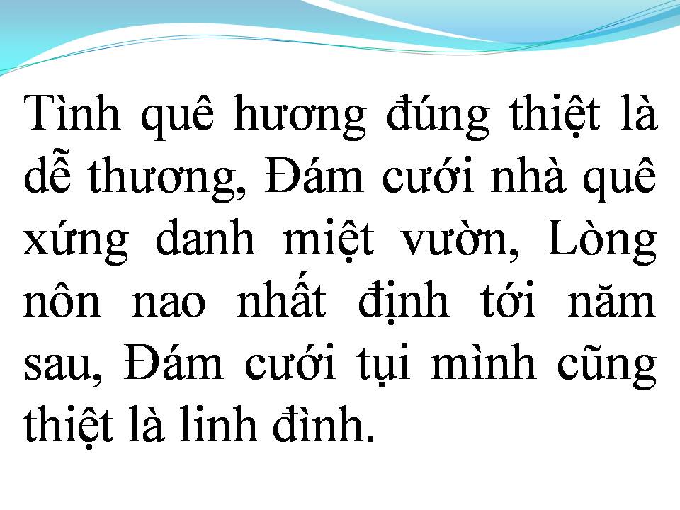 Lời bài hát ĐÁM CƯỚI MIỆT VƯỜN