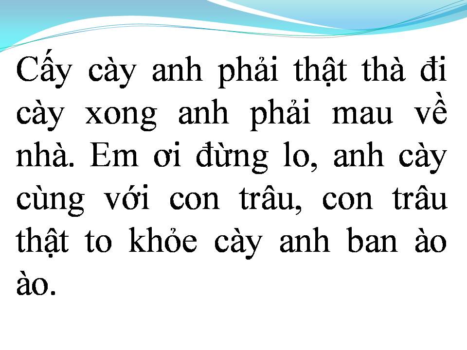 Lời bài hát ĐI CÀY