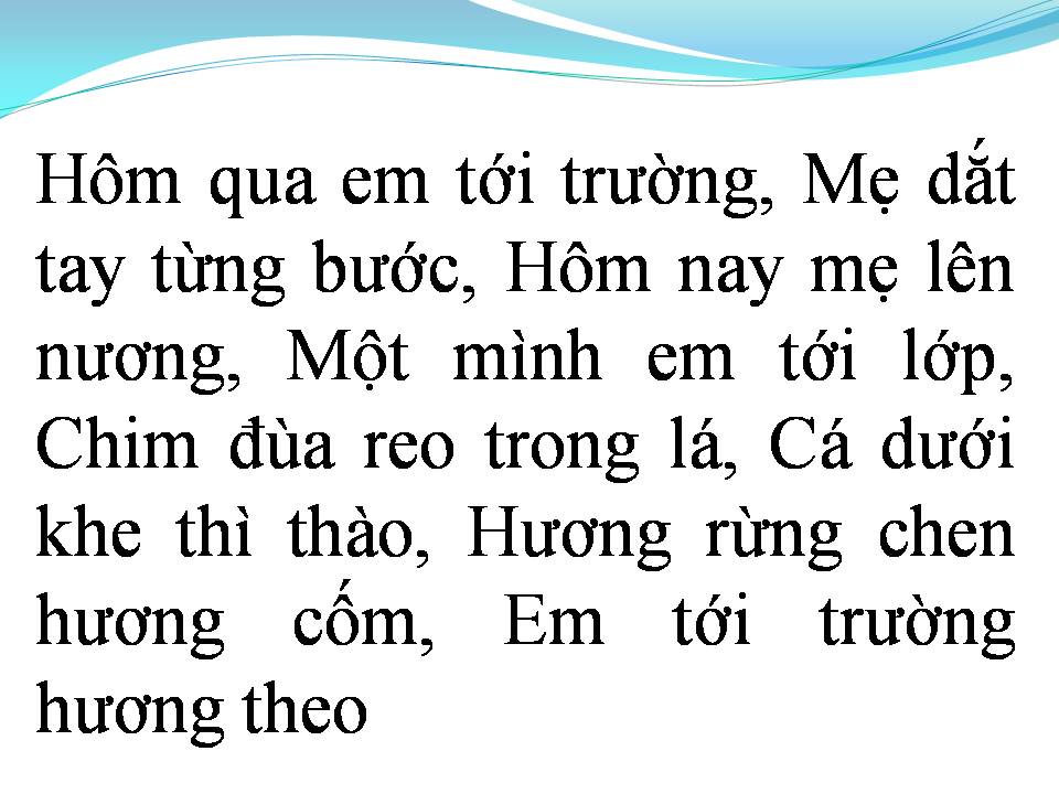 Lời bài hát ĐI HỌC