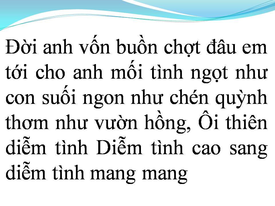 Lời bài hát DIỄM TÌNH