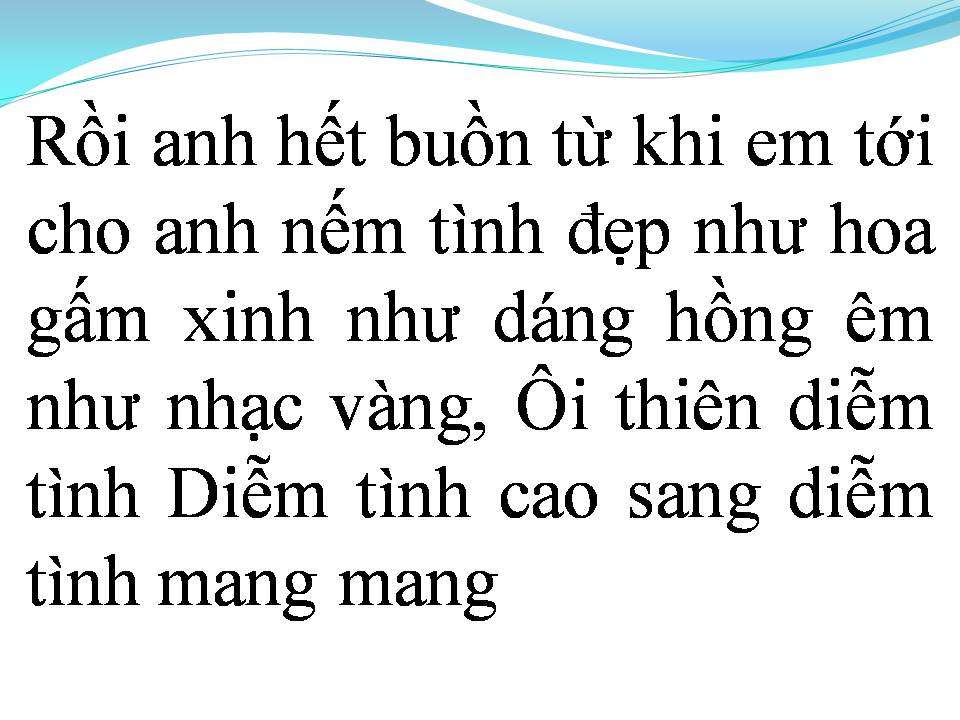 Lời bài hát DIỄM TÌNH