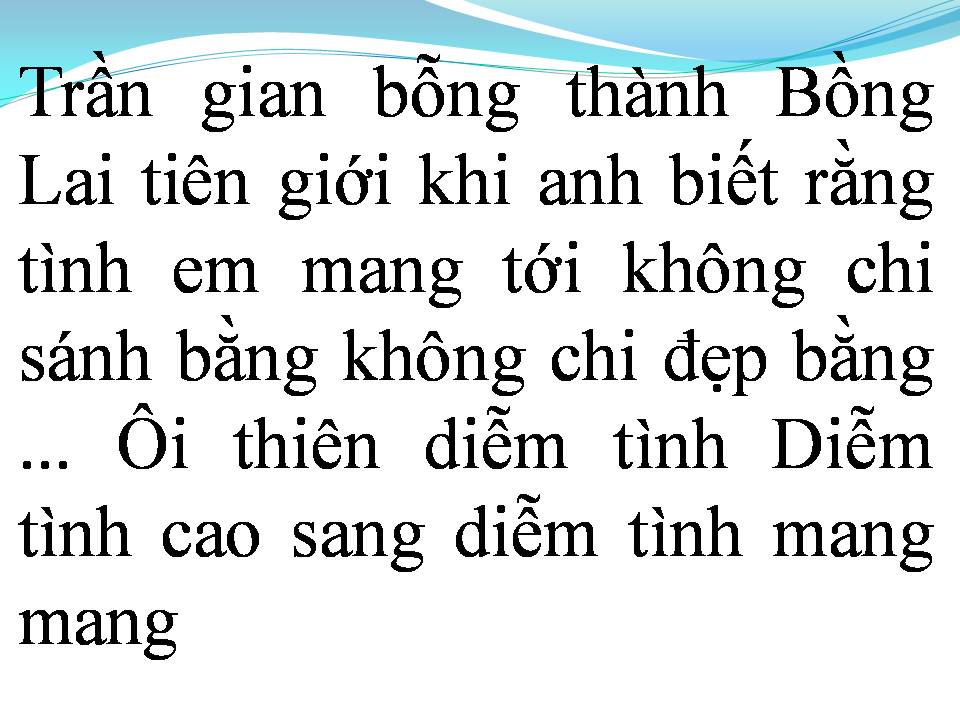 Lời bài hát DIỄM TÌNH