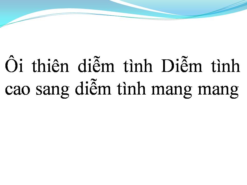 Lời bài hát DIỄM TÌNH