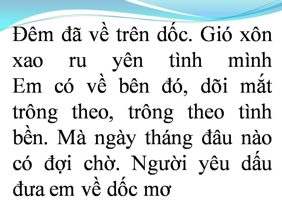 Lời bài hát DỐC MƠ