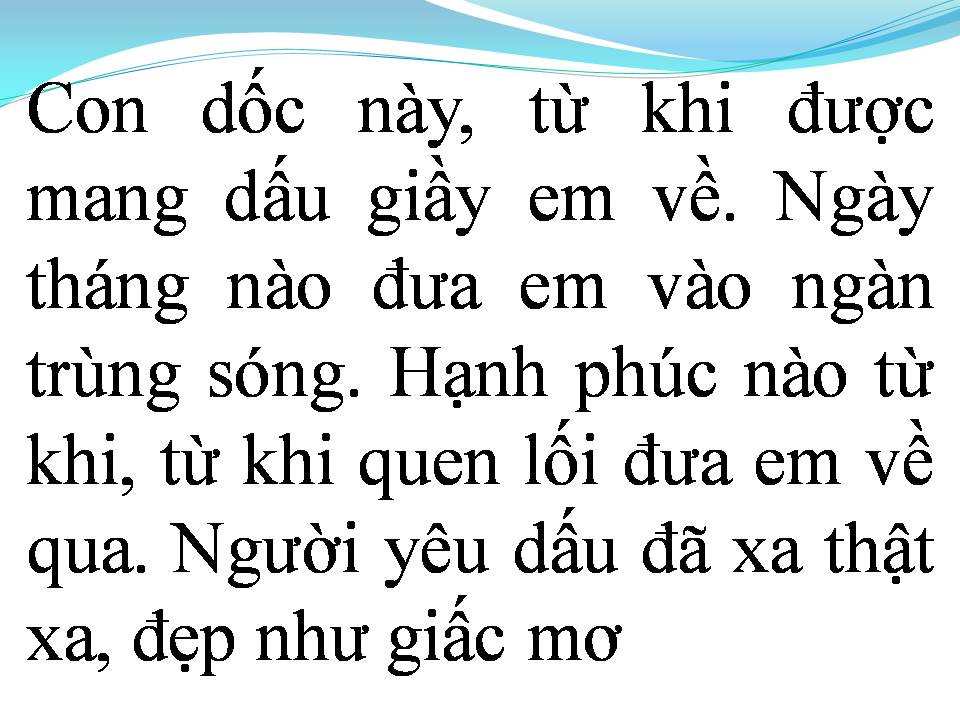 Lời bài hát DỐC MƠ