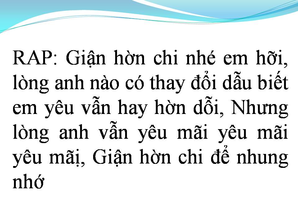 Lời bài hát DỖI HỜN
