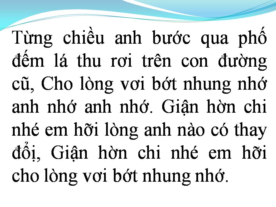 Lời bài hát DỖI HỜN