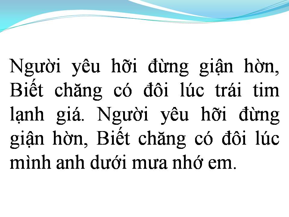 Lời bài hát DỖI HỜN