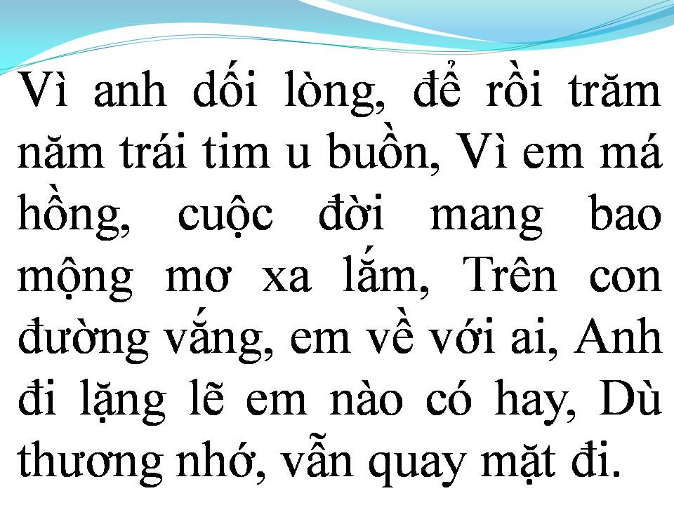 Lời bài hát DỐI LÒNG
